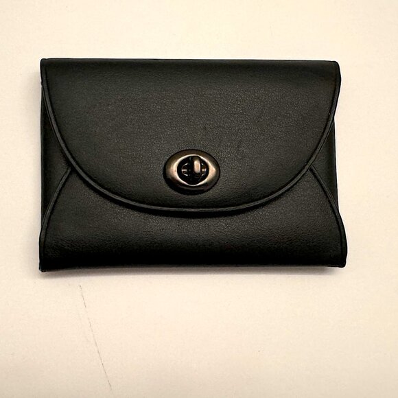 Coach black leather card case brand new never used size 4 x 2 1/2 - Picture 2 of 9